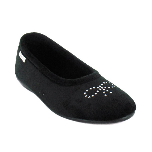 chaussons ballerine femme noir la Maison de l'Espadrille 6190