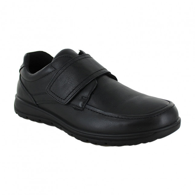 chaussure de ville homme noir velcro 82102