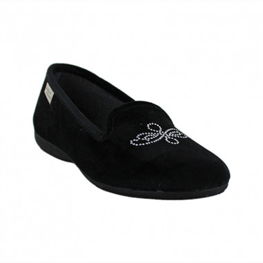 Chaussons noirs femme la maison de l'espadrille 6143