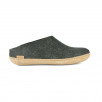 Chausson mule en laine vierge homme femme GLERUPS Slip On Leather