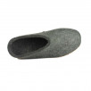 Chausson mule en laine vierge homme femme GLERUPS Slip On Leather