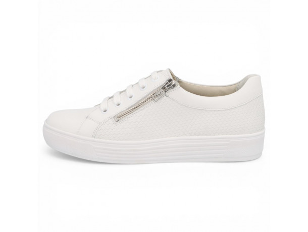 Basket blanche femme pieds très larges et sensibles Solidus Kendal 30135