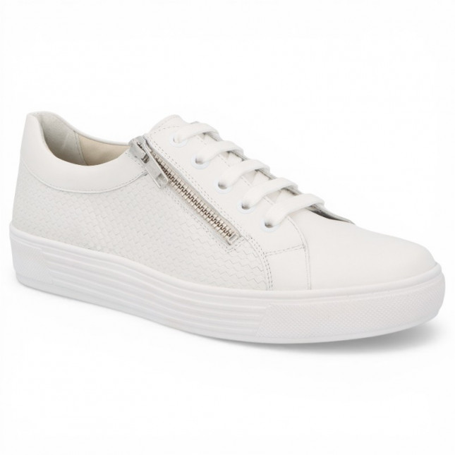 Basket blanche femme pieds très larges et sensibles Solidus Kendal 30135